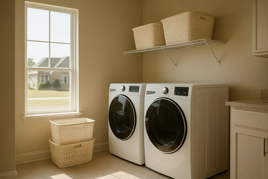 New-build subdivision home laundry room, Powell TN